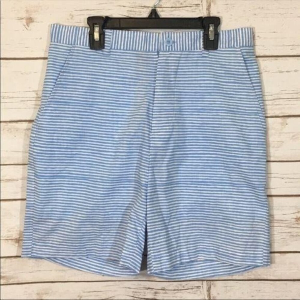 Three Islands Shorts Blue White Striped Nautical